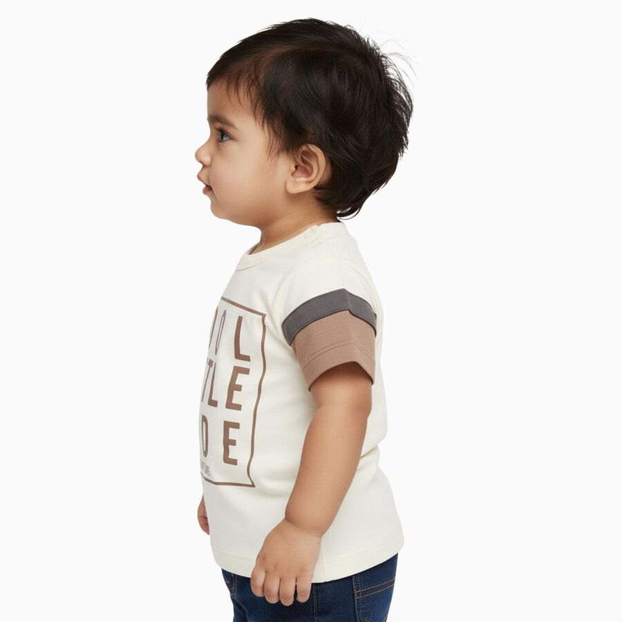 Infants' T-Shirt, Off White, large image number null