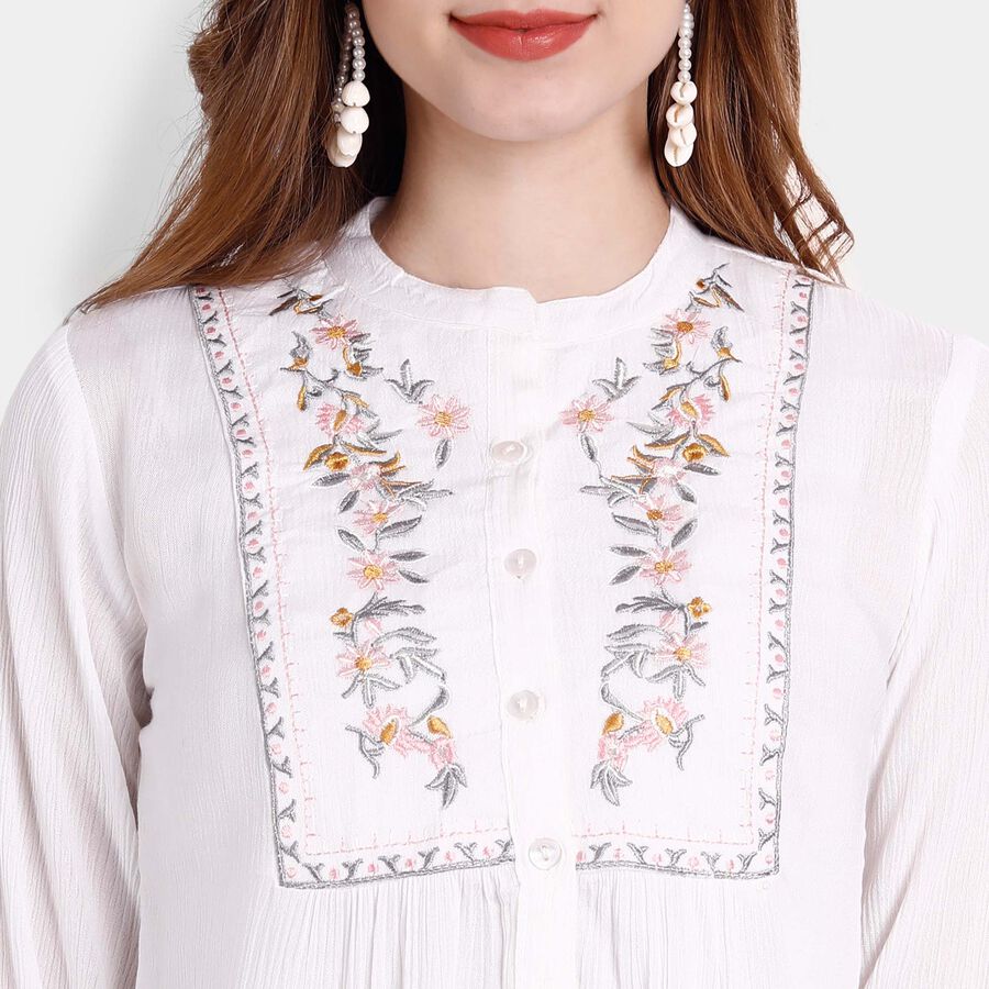 Embellished Shirt, White, large image number null