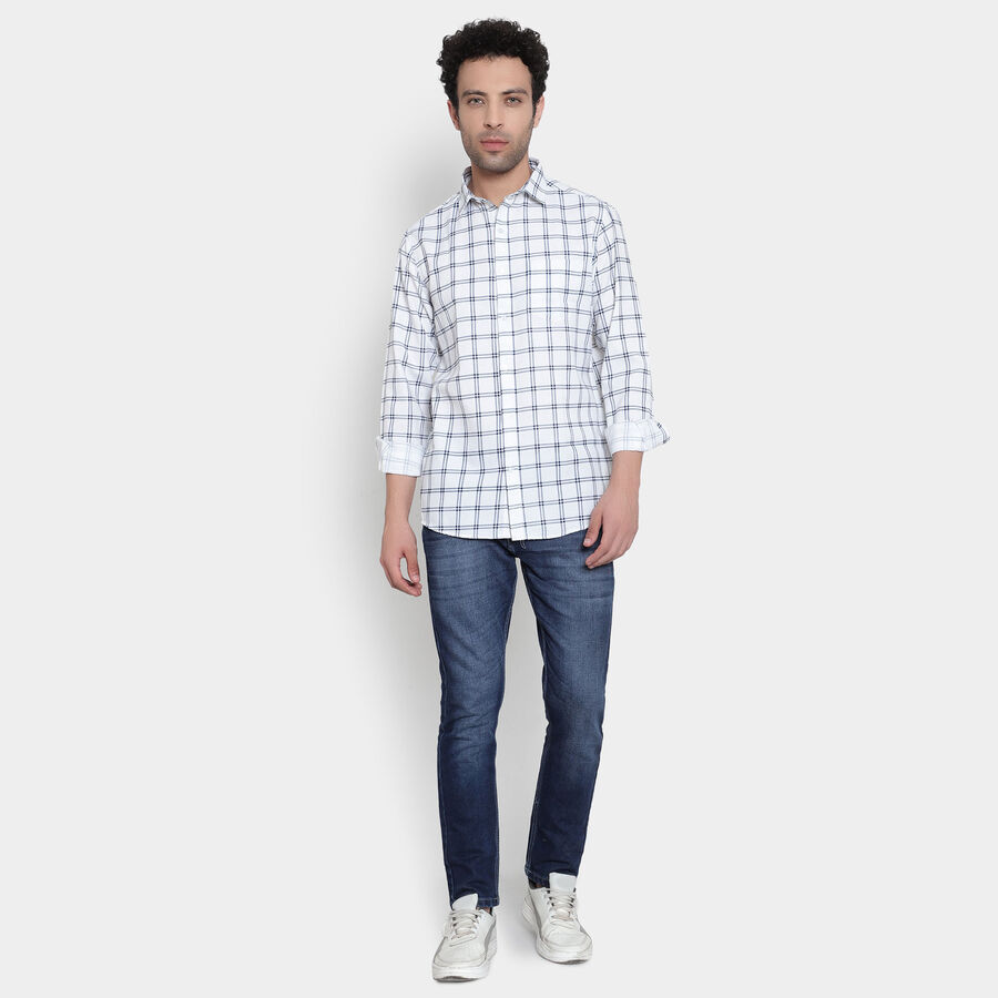 Checks Casual Shirt, White, large image number null
