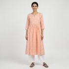 Women's 100% Light Pink Cotton Kurta, हल्का गुलाबी, small