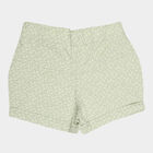 Girls Cotton Shorts, Light Green, small image number null