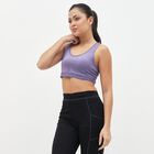 Women's Lavender Seamless Racerback Sports Bra, Lilac, small image number null
