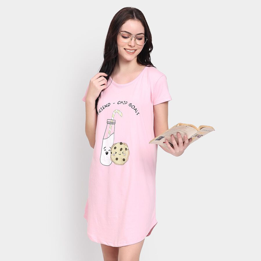 Ladies' Nighty, Light Pink, large image number null
