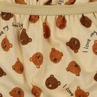 Infants Beige Regular Fit Printed Bloomer, गहरा पीला, small