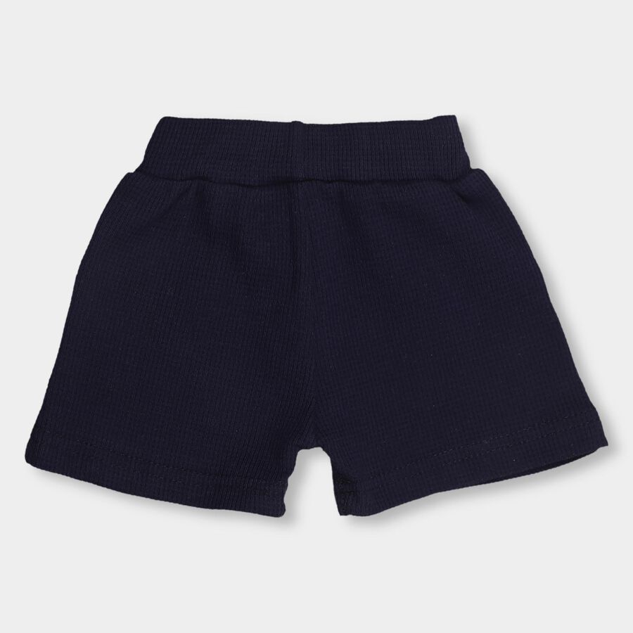 Infants' 100% Cotton Elasticated Half Pant , नेवी ब्लू, large image number null