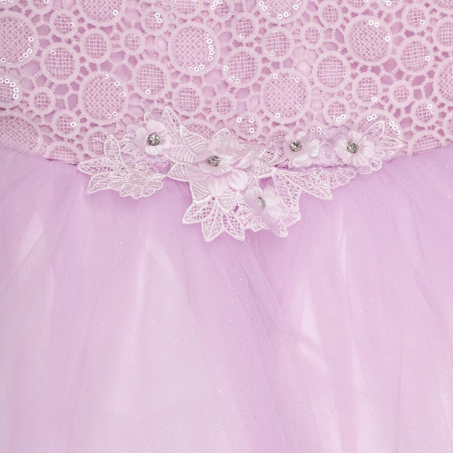 Girls' Frock, Lilac, large image number null