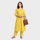 Women's Light Green Cotton V-Neck Embroidered Ethnic Set, Light Green, small