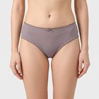 Women's Purple Regular Fit Ribbed Brief Panty, Purple, small