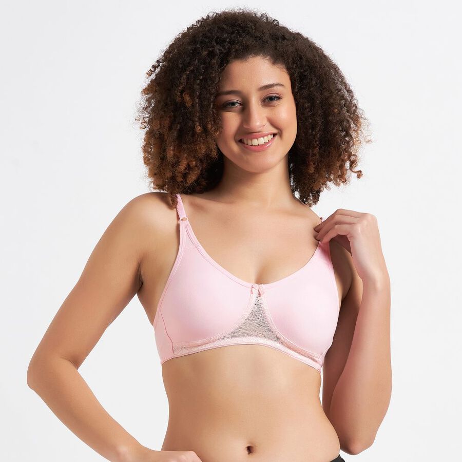 Ladies' Non-Padded Bra, Light Pink, large image number null