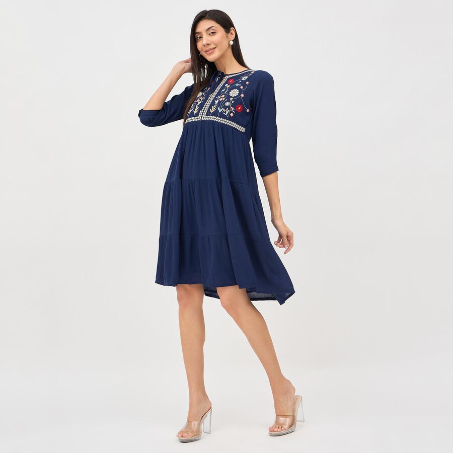Ladies' Empire Dress, Navy Blue, large image number null