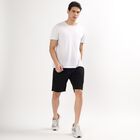 Men's Jet Black Regular Fit Solid Bermuda Shorts, Black, small image number null