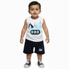 Infants' Light Blue Cotton Collared Embroidered Baba Suit, हल्का नीला, small image number null