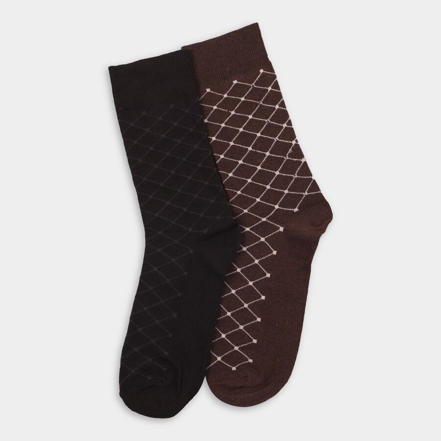 Men's Socks (Pack of 2), Black, large