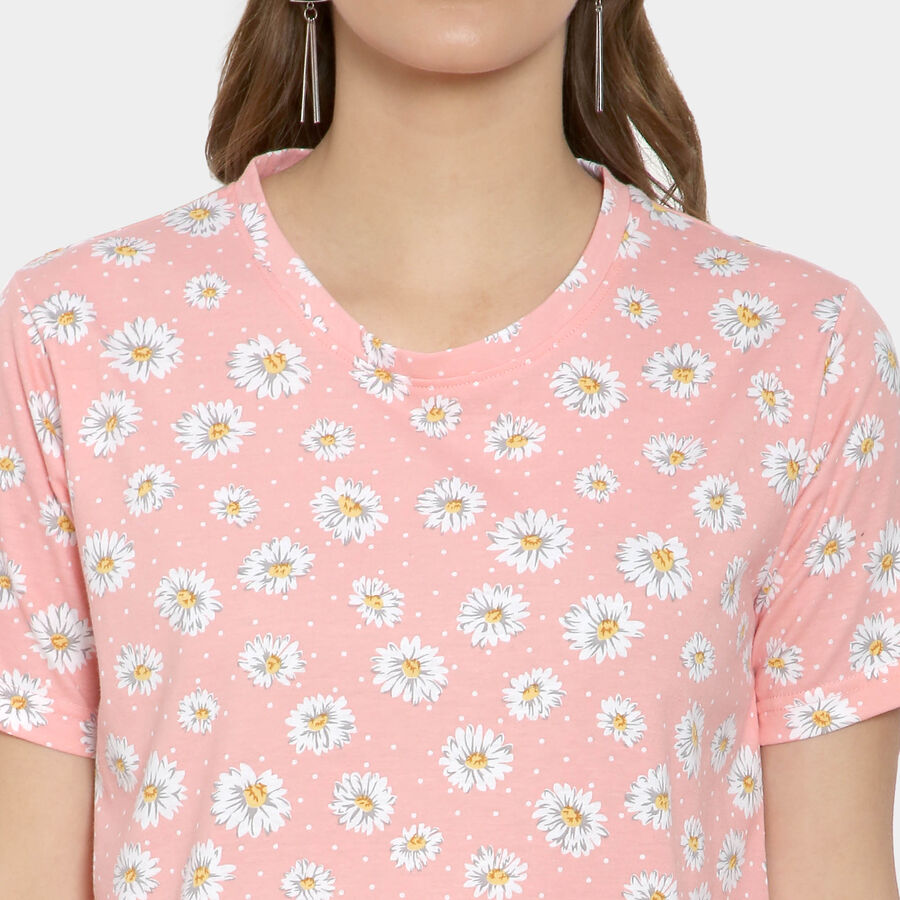 Round Neck T-Shirt, White, large image number null