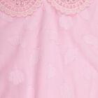 Girls' Light Pink Round Neck Ruffled Tunic, Pink, small