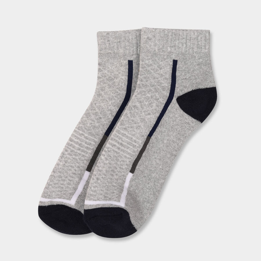 Sports Ankle Length Socks, Light Grey, large image number null