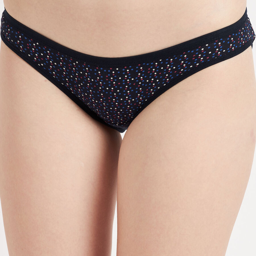 Cotton Printed Panty, Mid Blue, large image number null