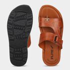 Men's Tan Slip-On Slide Sandals, Tan, small