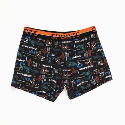 Boys' Black Printed Regular Fit Briefs