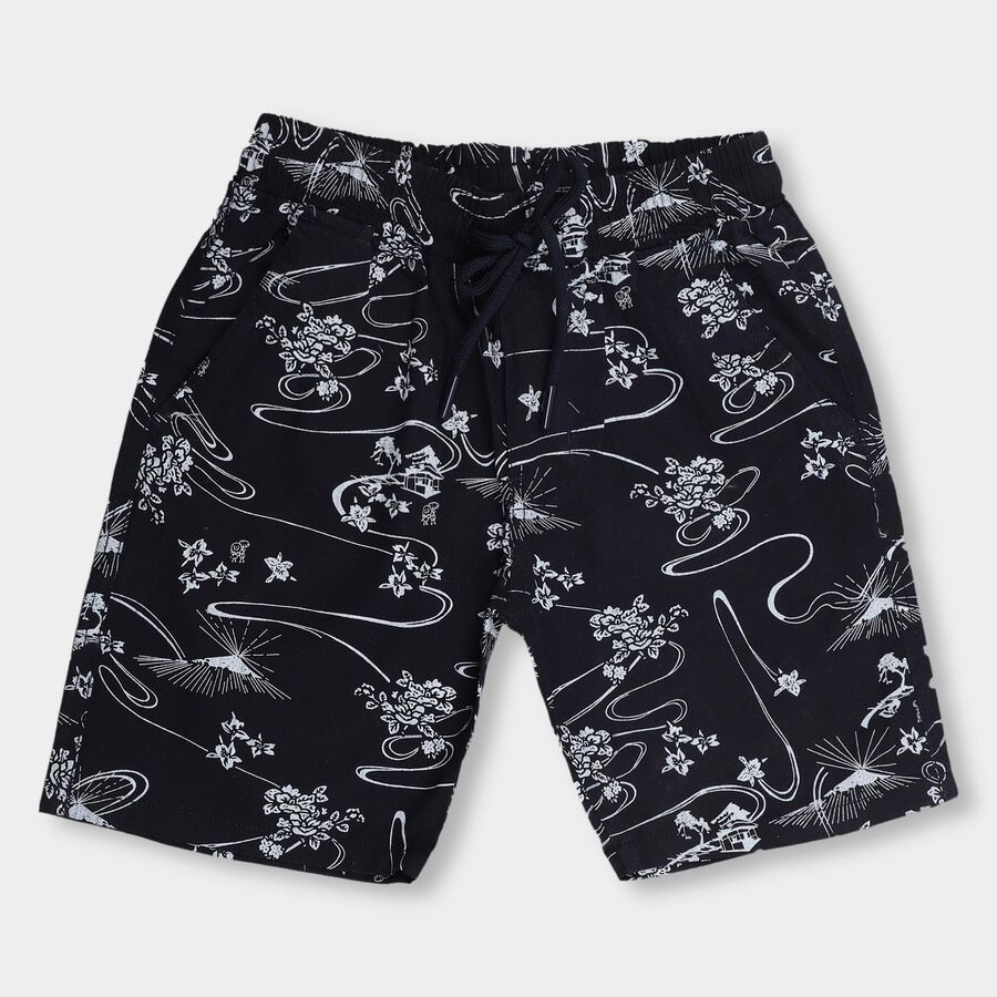 Boys' 100% Cotton Cross Pocket Bermuda , Navy Blue, large image number null