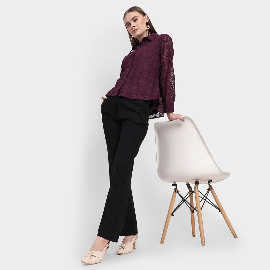 Ladies' Trousers, काला, large image number null