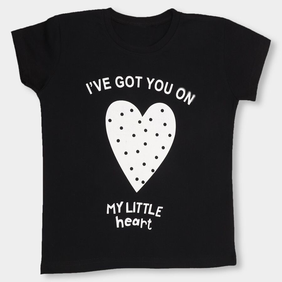 Girls' T-Shirt , Black, large image number null