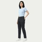 Women's Dark Grey Straight Fit Utility Pocket Jeans, Dark Grey, small