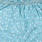 Girls' Aqua Regular Fit Heart Print Bloomer, एक्वा, small