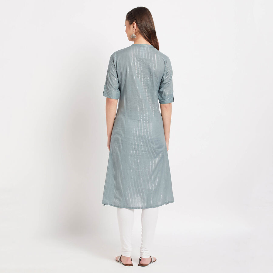 Cotton Solid Kurta, Dark Grey, large image number null