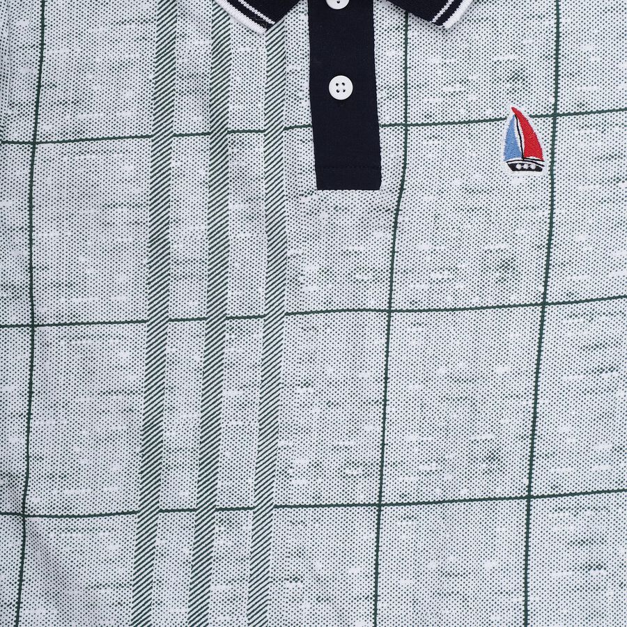 Boys Dark Green Round Neck Casual T-Shirt, Dark Green, large