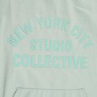 Boys Light Sage Green Hooded Neck Casual Sweatshirt, Light Green, small image number null