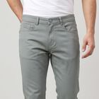 Men's Light Green Slim Fit Solid Jeans, Light Green, small