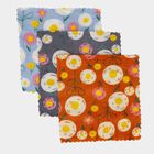 Women's Multi-coloured Floral Print Pack of 3 Handkerchief, चुनिंदा, small