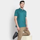 Men's 100% Cotton Collared Half Sleeves T-Shirt, गहरा हरा, small image number null