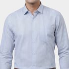 Men's Light Blue Cotton Full Sleeve Classic Collar Formal Shirt, Light Blue, small
