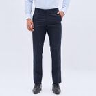 Men's Fixed Waist Slim Fit Formal Trousers , Navy Blue, small image number null