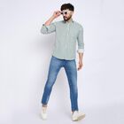 Men's 100% Cotton Casual Shirt , गहरा हरा, small
