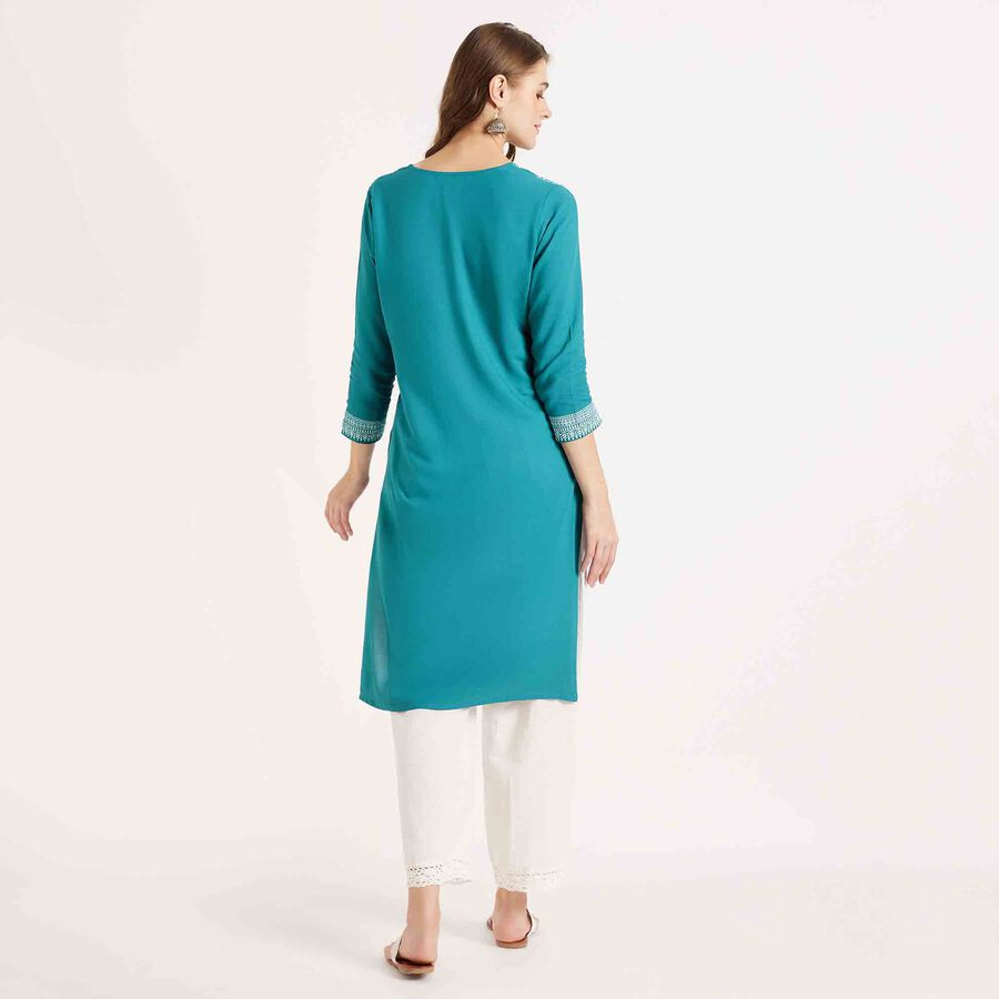 Printed Kurta, Mid Blue, large image number null