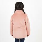 Girls Light Pink Mock Casual Jacket, हल्का गुलाबी, small image number null
