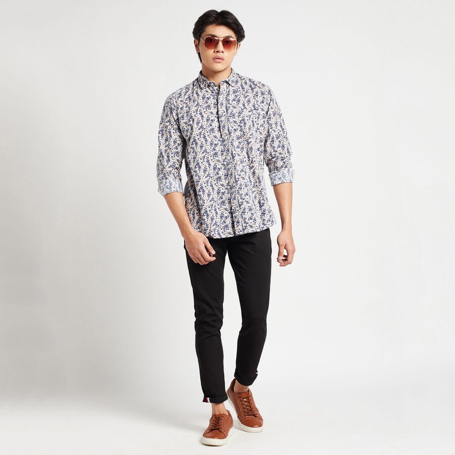 Cotton Printed Casual Shirt, Beige, large image number null