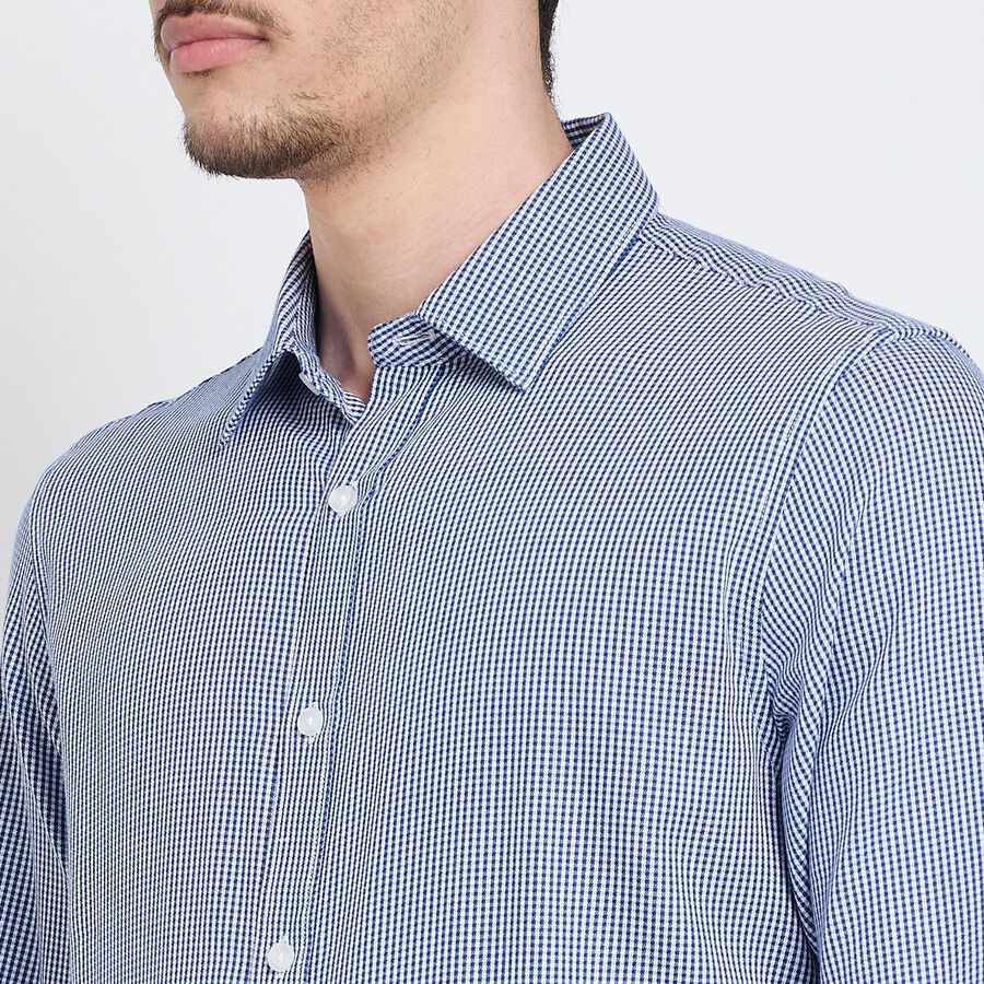 Men's 100% Cotton Formal Shirt , गहरा नीला, large image number null