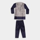 Boys' Mandarin Collar Kurta Pyjama, Navy Blue, small image number null