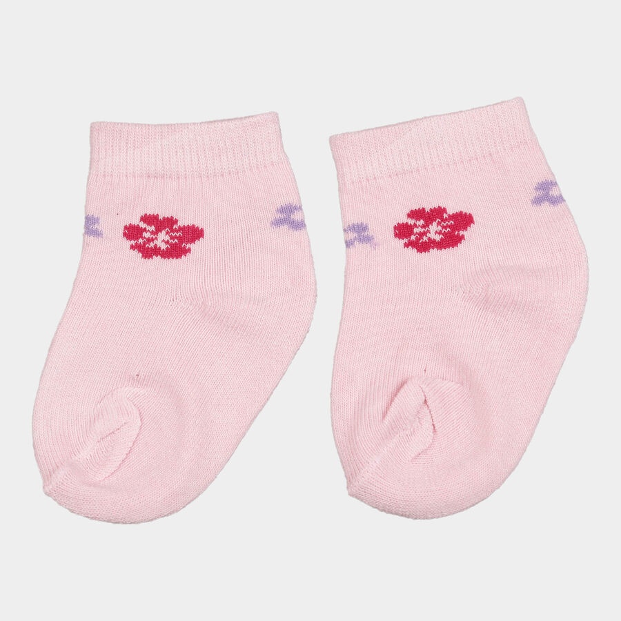 Infants Cotton Solid Socks, White, large image number null