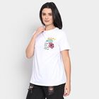 Ladies' 100% Cotton Round Neck T-Shirt, सफ़ेद, small