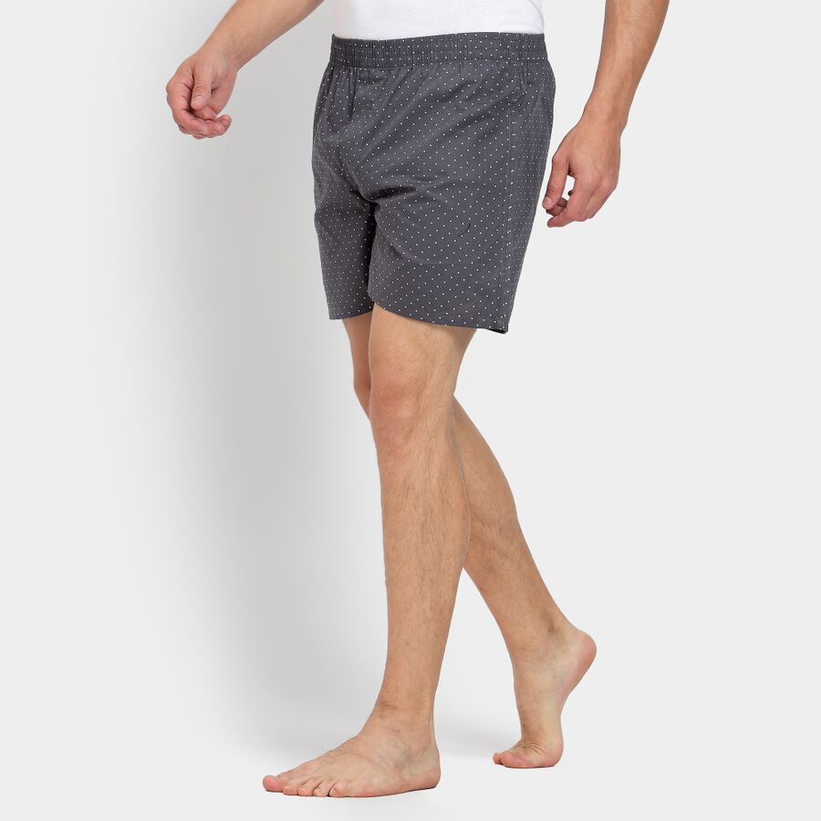 Men's Cotton Boxers, हल्का ग्रे, large