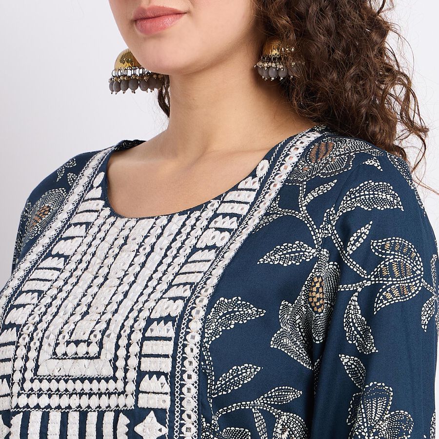 Ladies' Kurta , टील ब्लू, large image number null