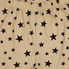 Girls Beige Straight Fit Star Printed Capri, गहरा पीला, small