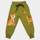 Boys' Olive Green Animal Print Jogger Pyjama, Olive, small