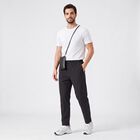 Men's Black Slim Fit Solid Track Pants, Black, small