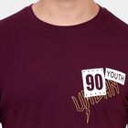 Men's 100% Cotton Round Neck Half Sleeves T-Shirt, Wine, small image number null